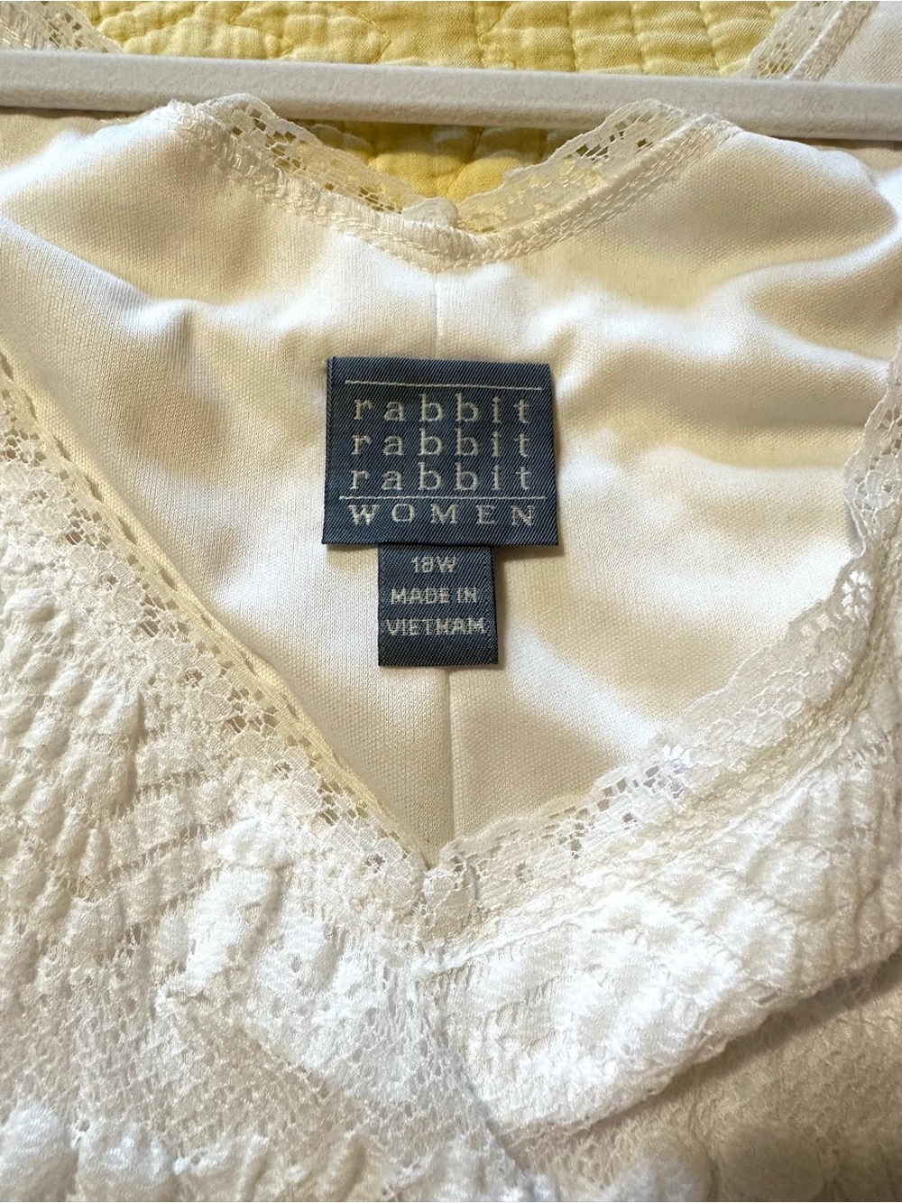 Rabbit Rabbit Rabbit White Lace V-Neck Dress - Picture 2 of 9